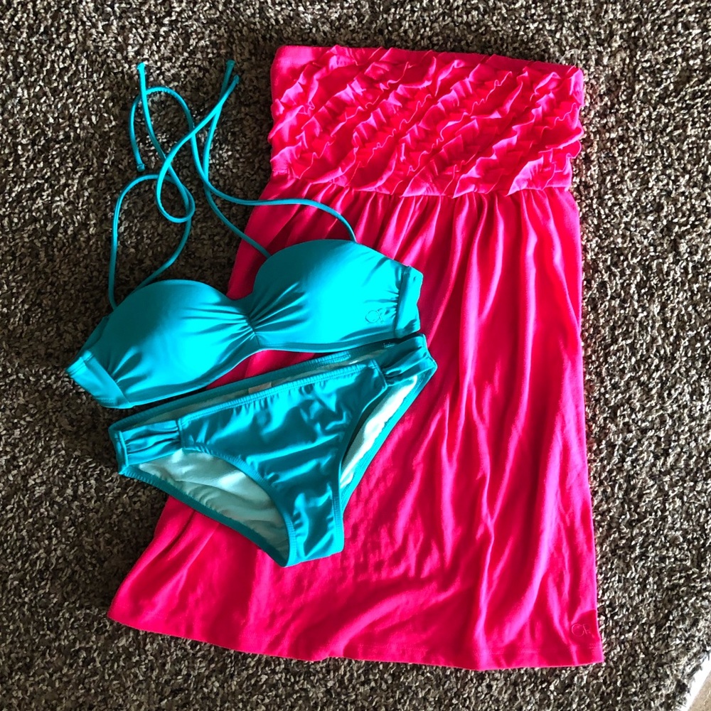 OP bikini and swimsuit coverup
